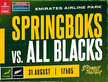 Springboks vs All Blacks on the 31st of August