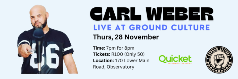 Carl Weber Live at Ground Culture